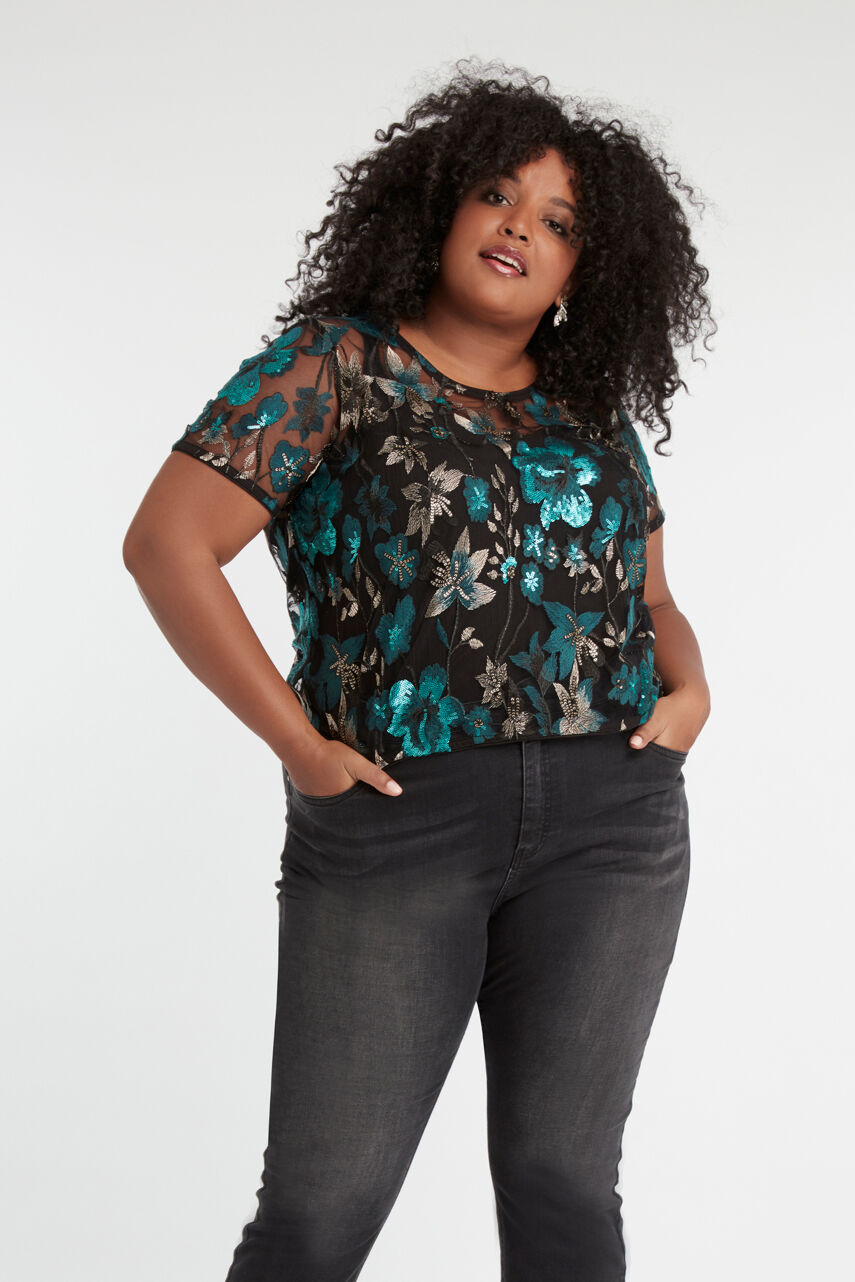 Cropped-Top mit Stickerei image number 6