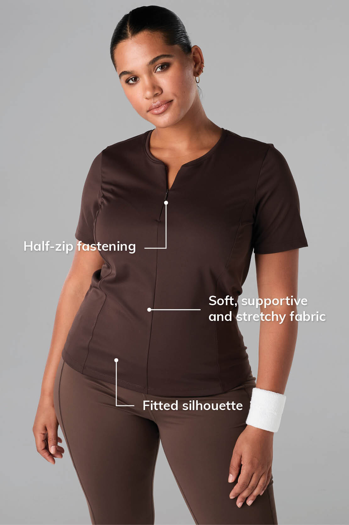 Sporttop mit Rei&szlig;verschluss
