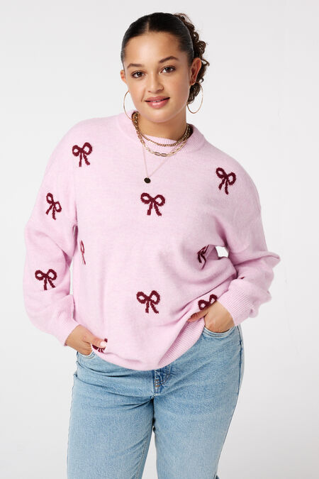 Pullover mit Schleifenprint Pullover mit Schleifenprint