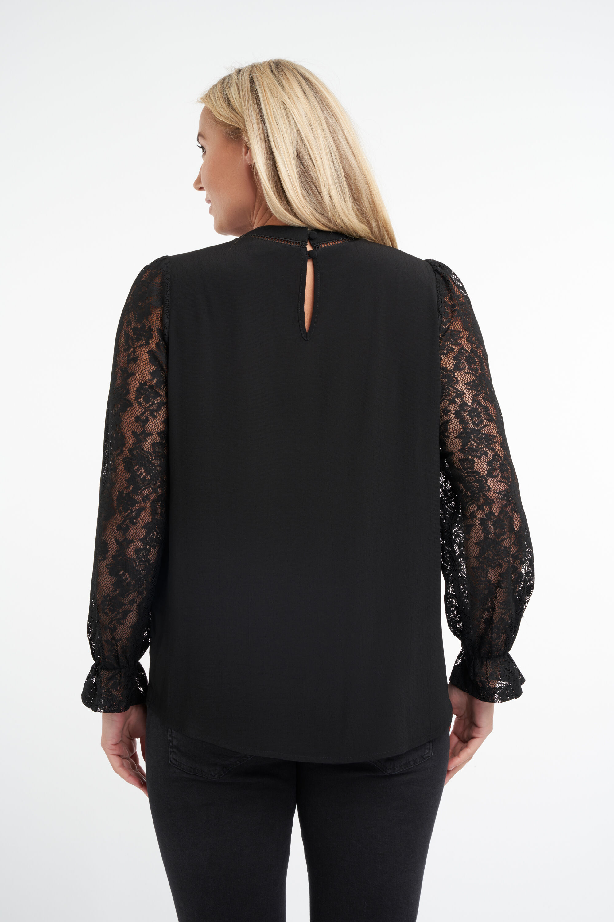 Bluse mit Spitzendetails image number 3
