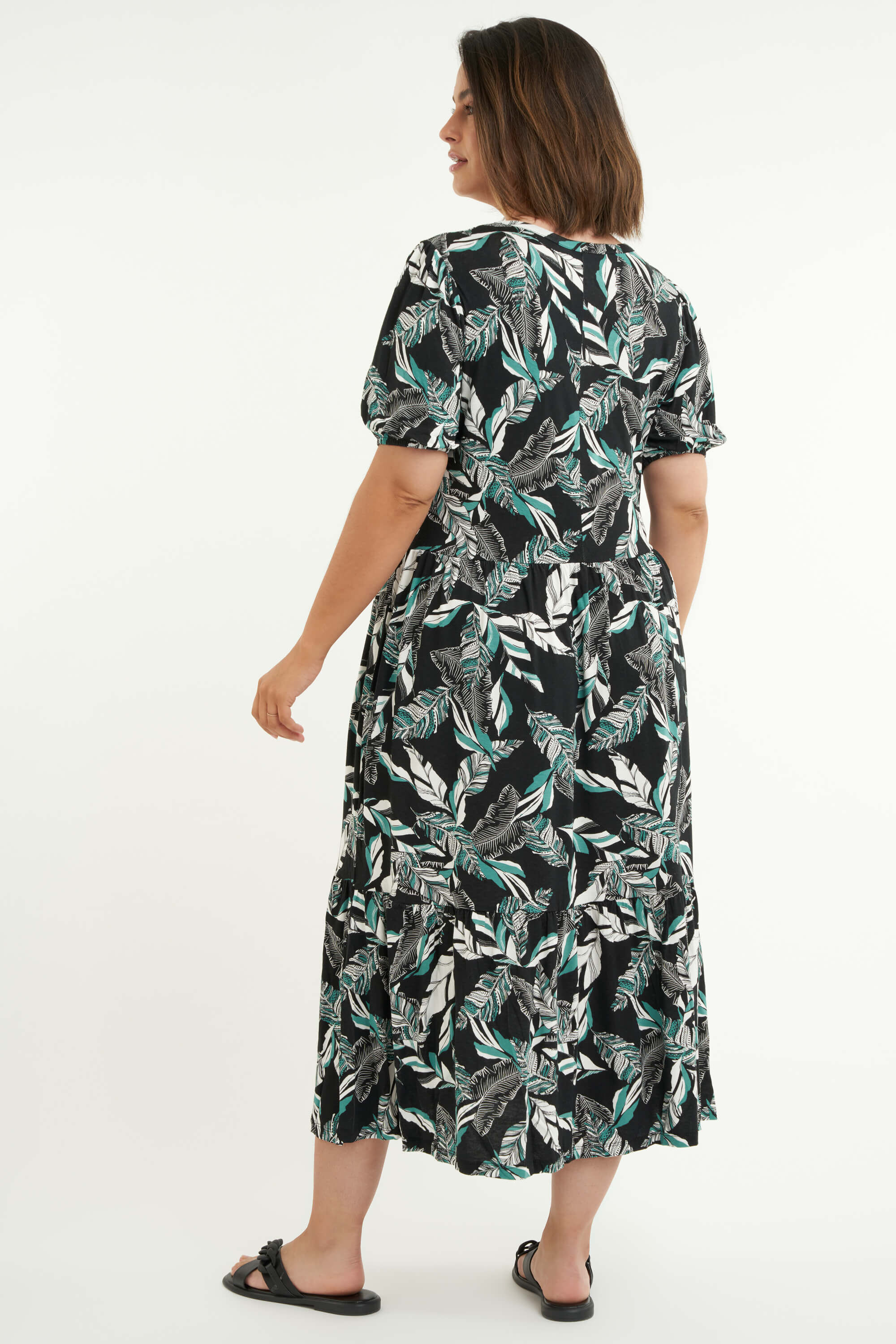 Langes Kleid mit Print  image number 3