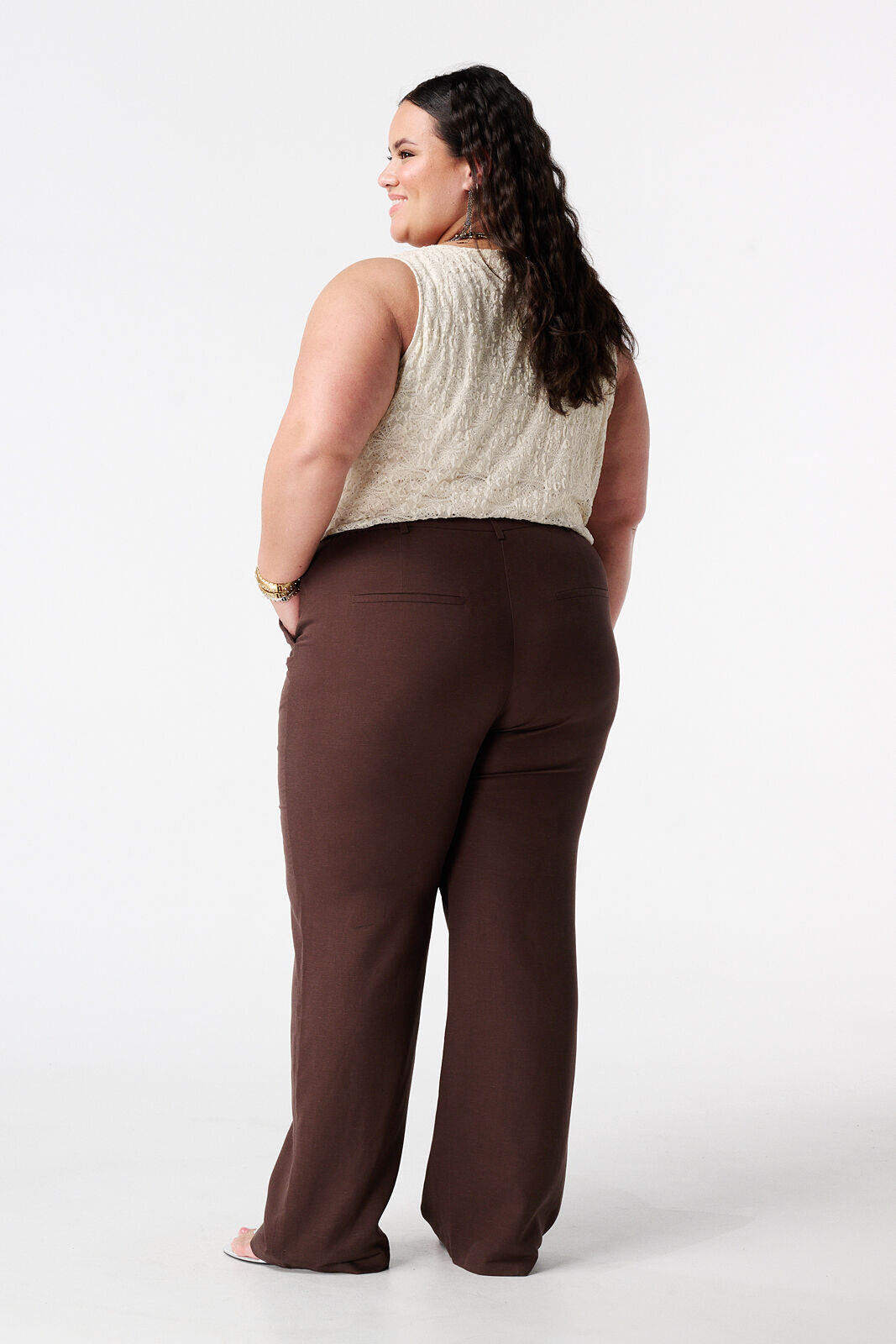 Leinen-Wide-Leg-Hose image number 3