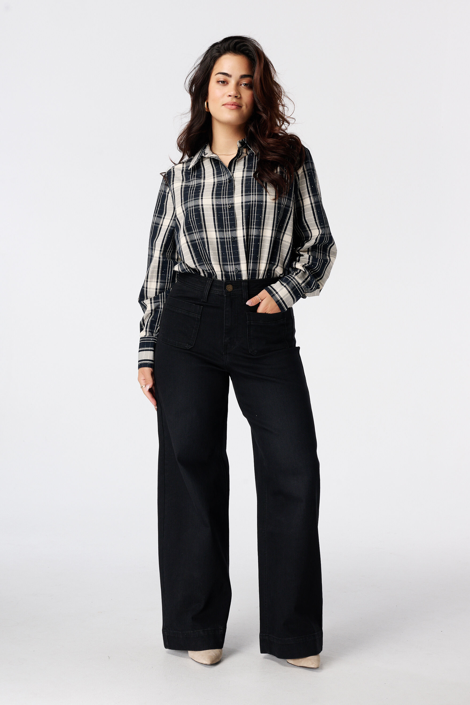 Wide Leg Jeans mit Vordertaschen image number 0