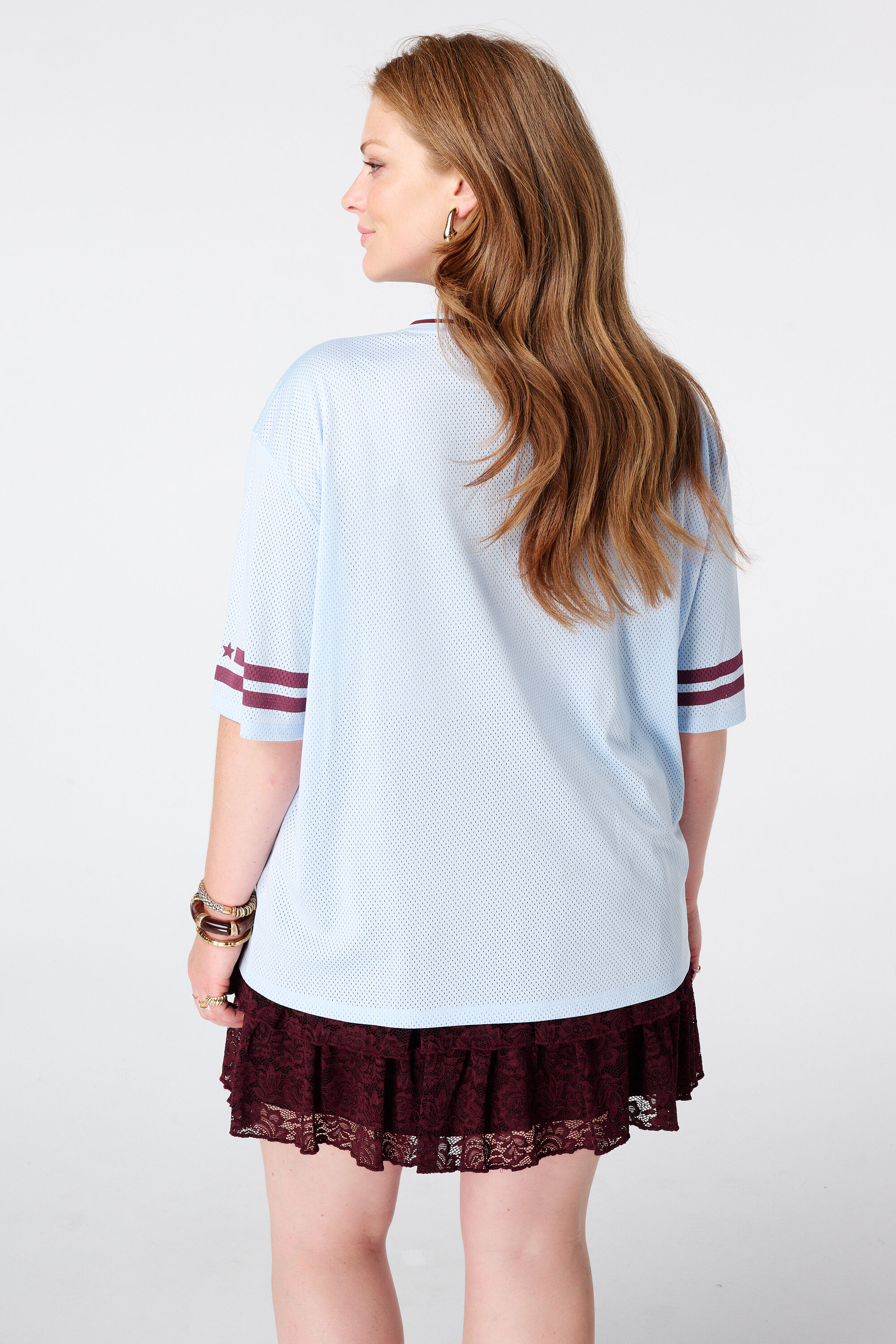Oversized Jersey mit sportivem Print image number 3