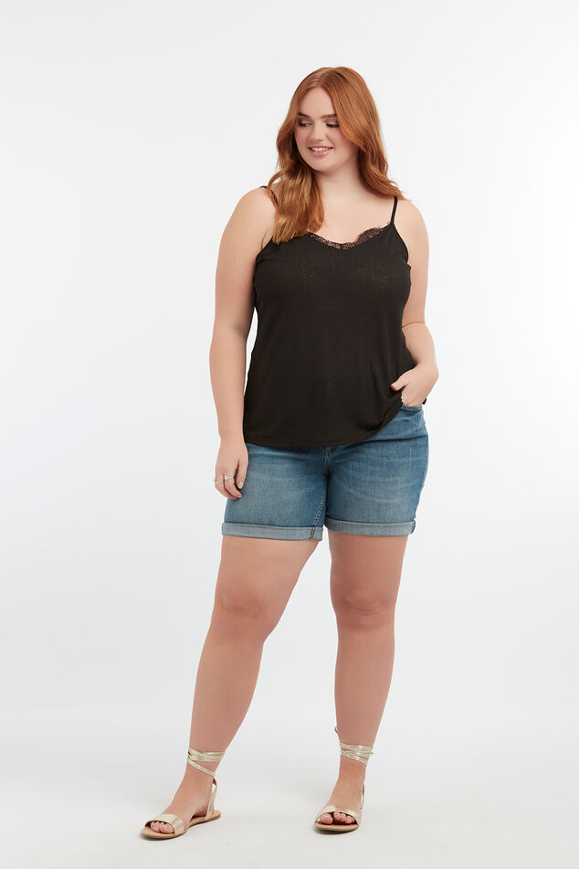 Ärmelloses Top mit Spitze image number 3