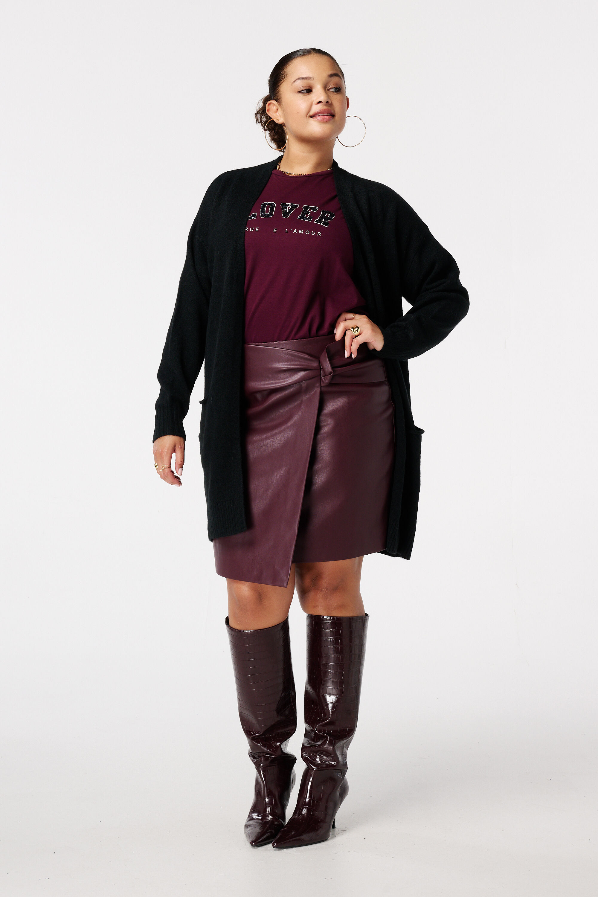 Mittellange Strickjacke mit Eingrifftaschen image number 5