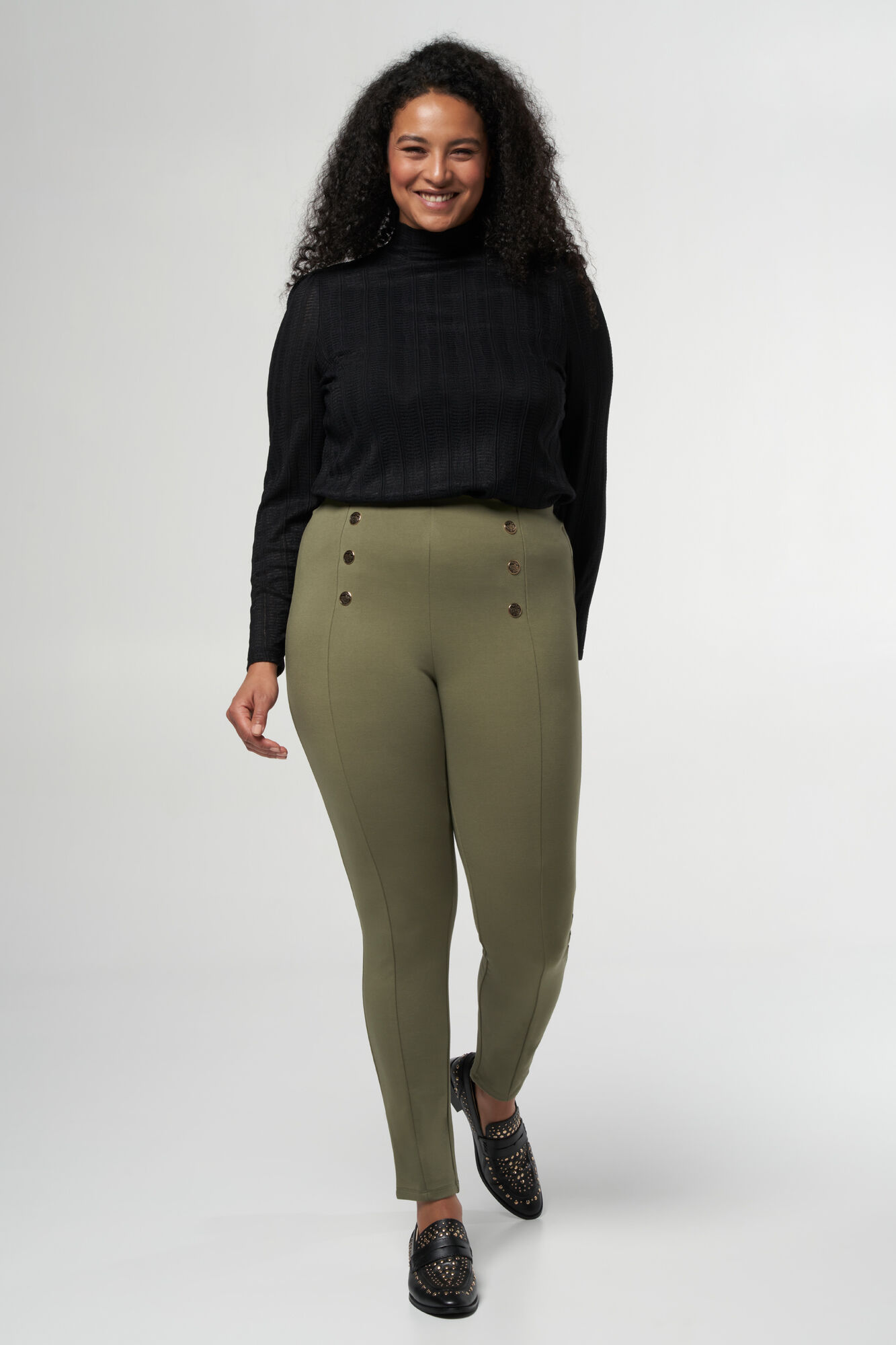 Treggings mit goldenen Kn&ouml;pfen image number 6