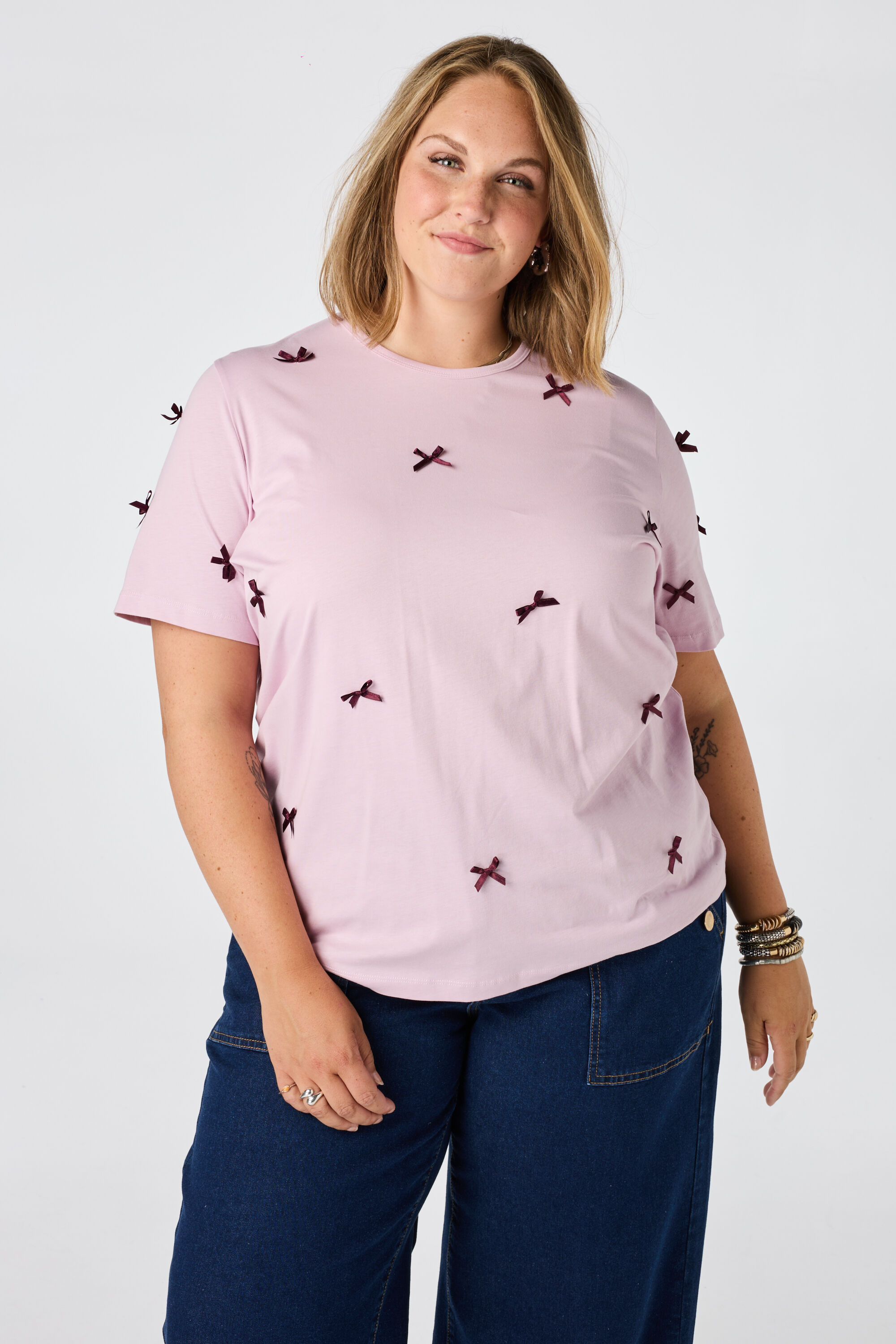 T Shirt mit Satinschleifen image number 0