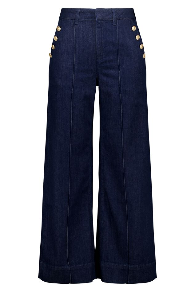 Damen Jeans mit goldenen Knöpfen | MS Mode