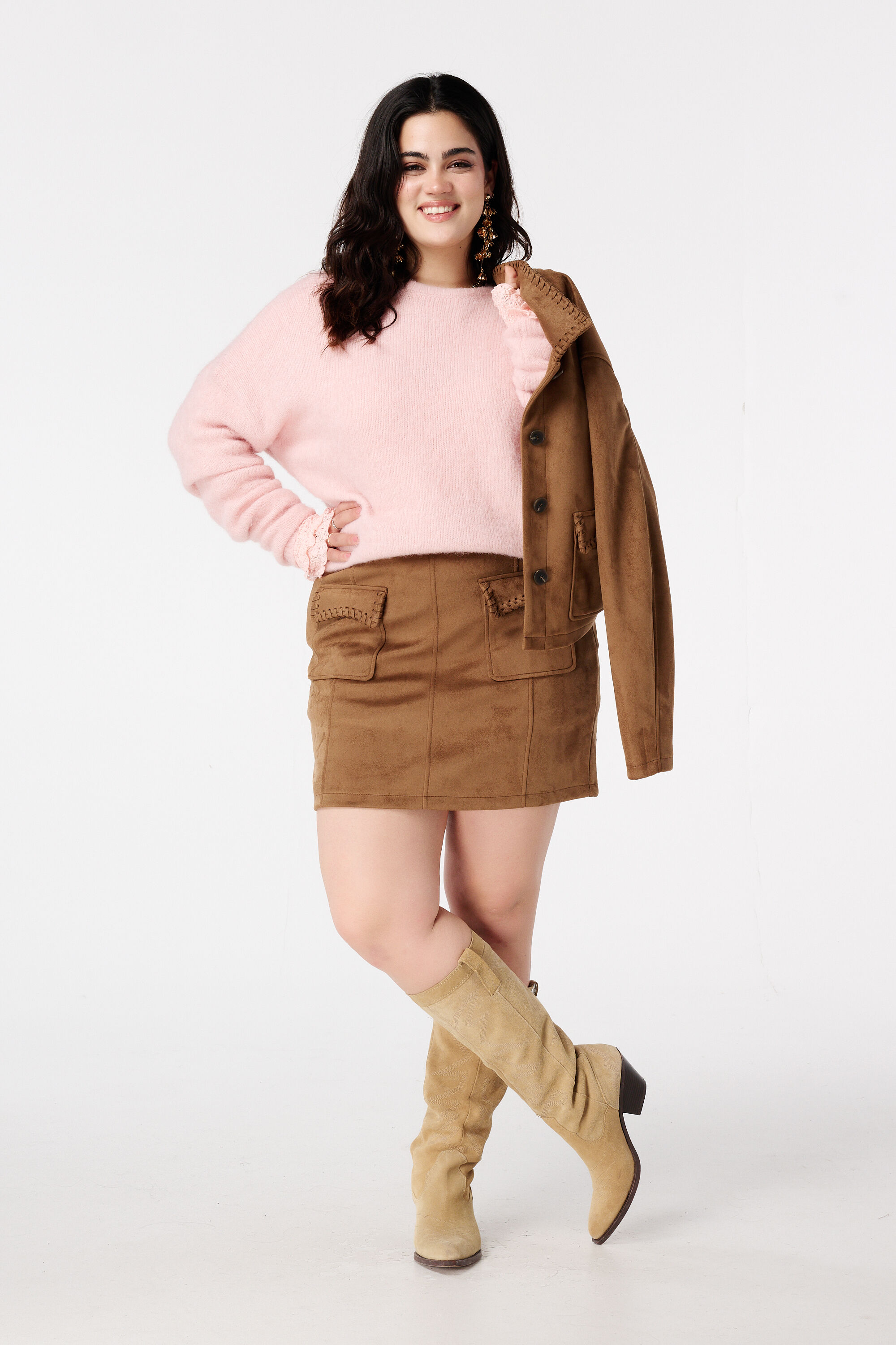 Suedine-Rock mit Ziern&auml;hten