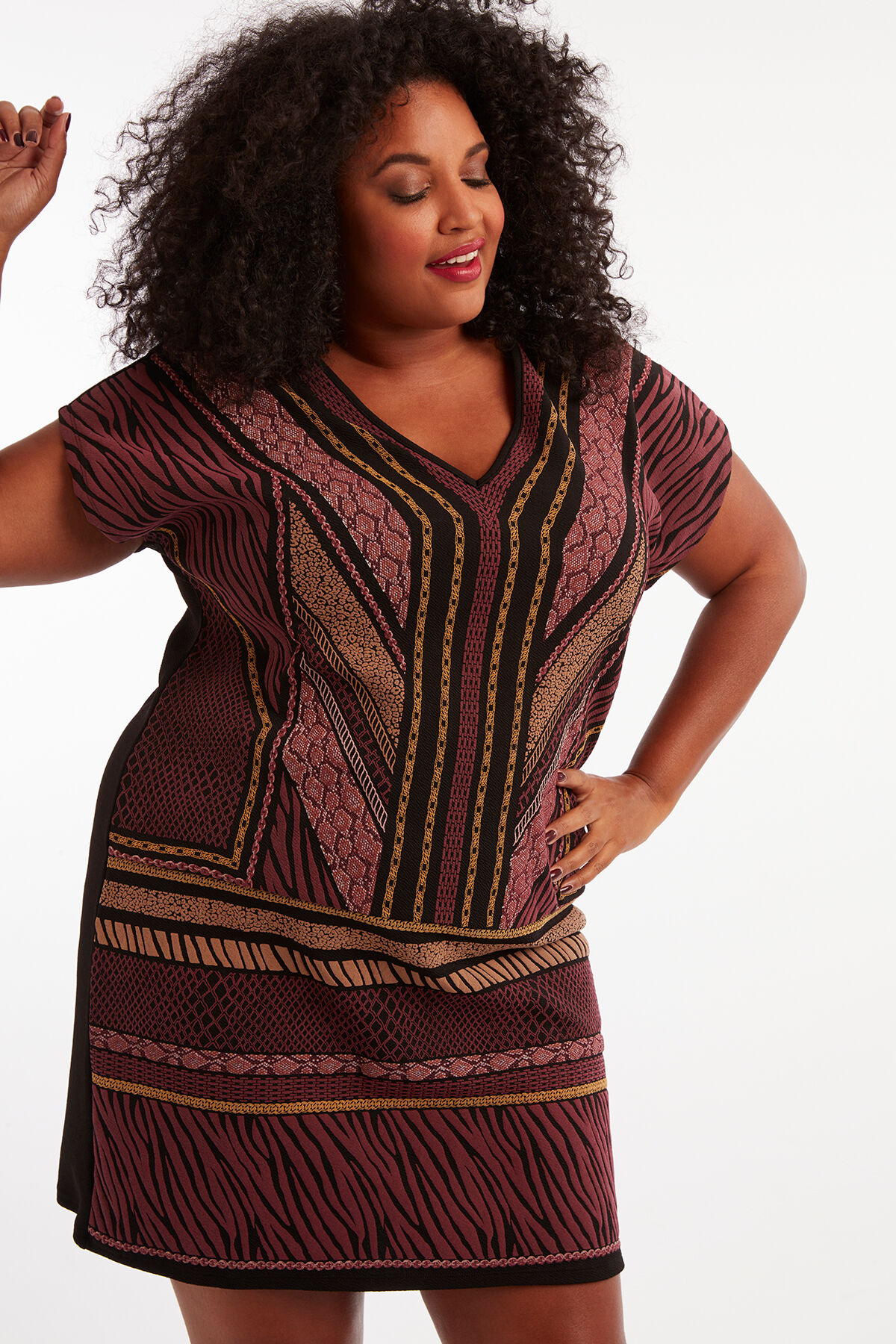 Kleid mit Wachs-Print image number 4