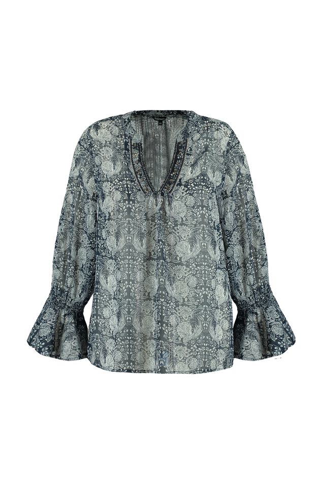 Bluse mit Rüschenärmeln image number 1