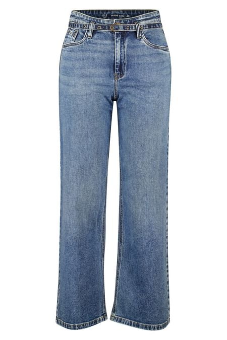 Loose-Leg-Jeans mit Gürtel