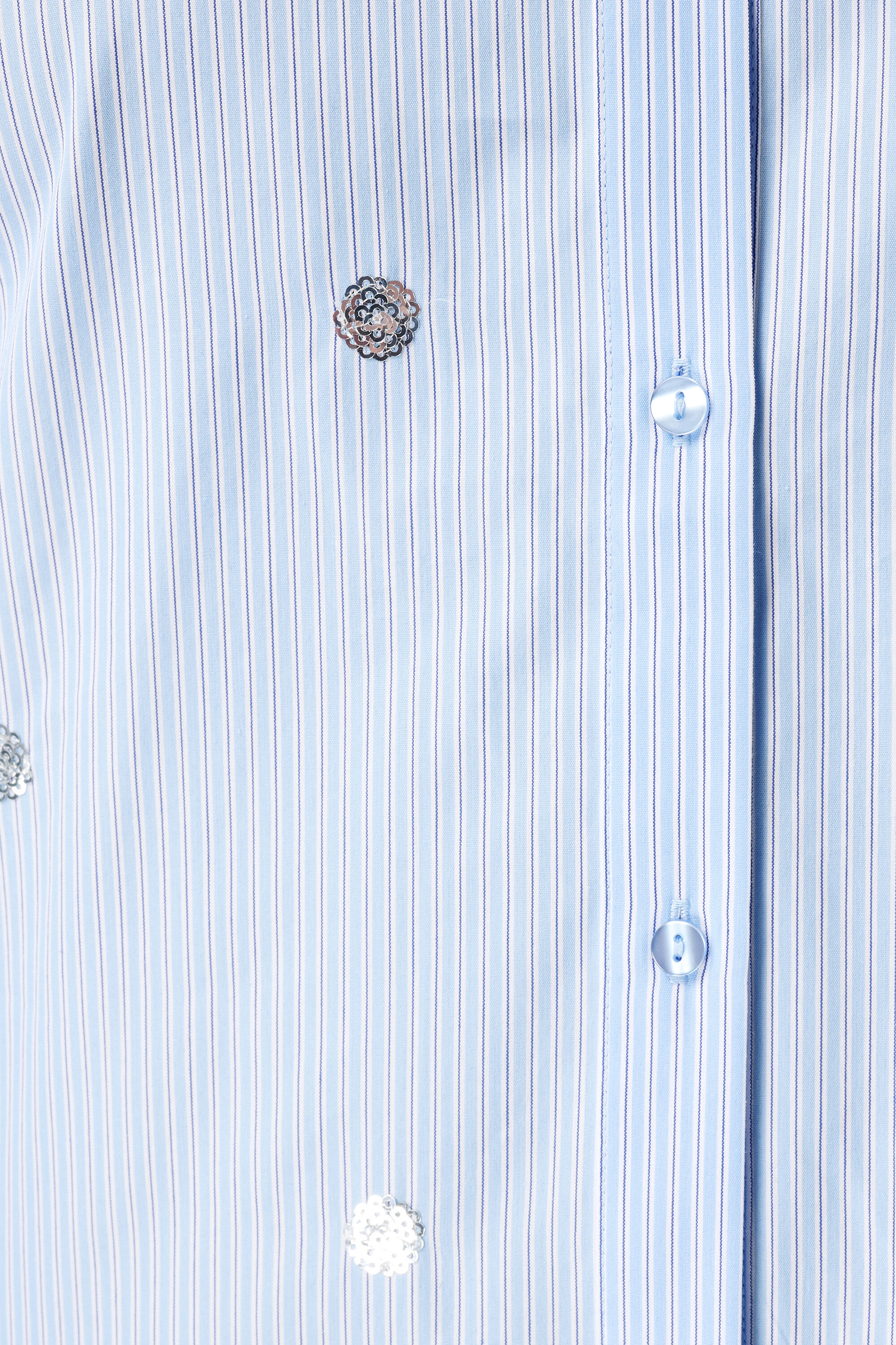Gestreifte Bluse mit Perlen image number 6