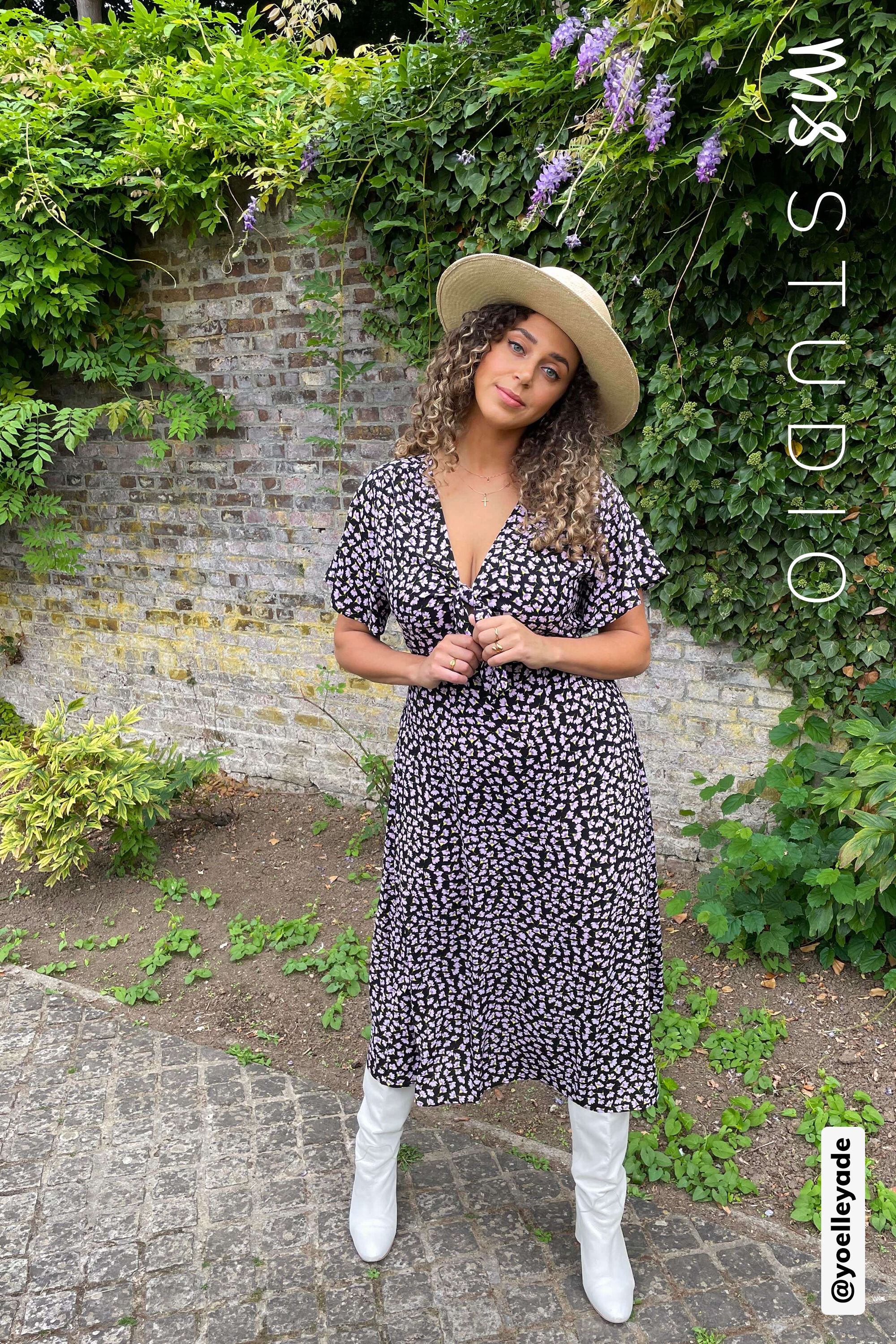 Langes Kleid mit Print  image number 0