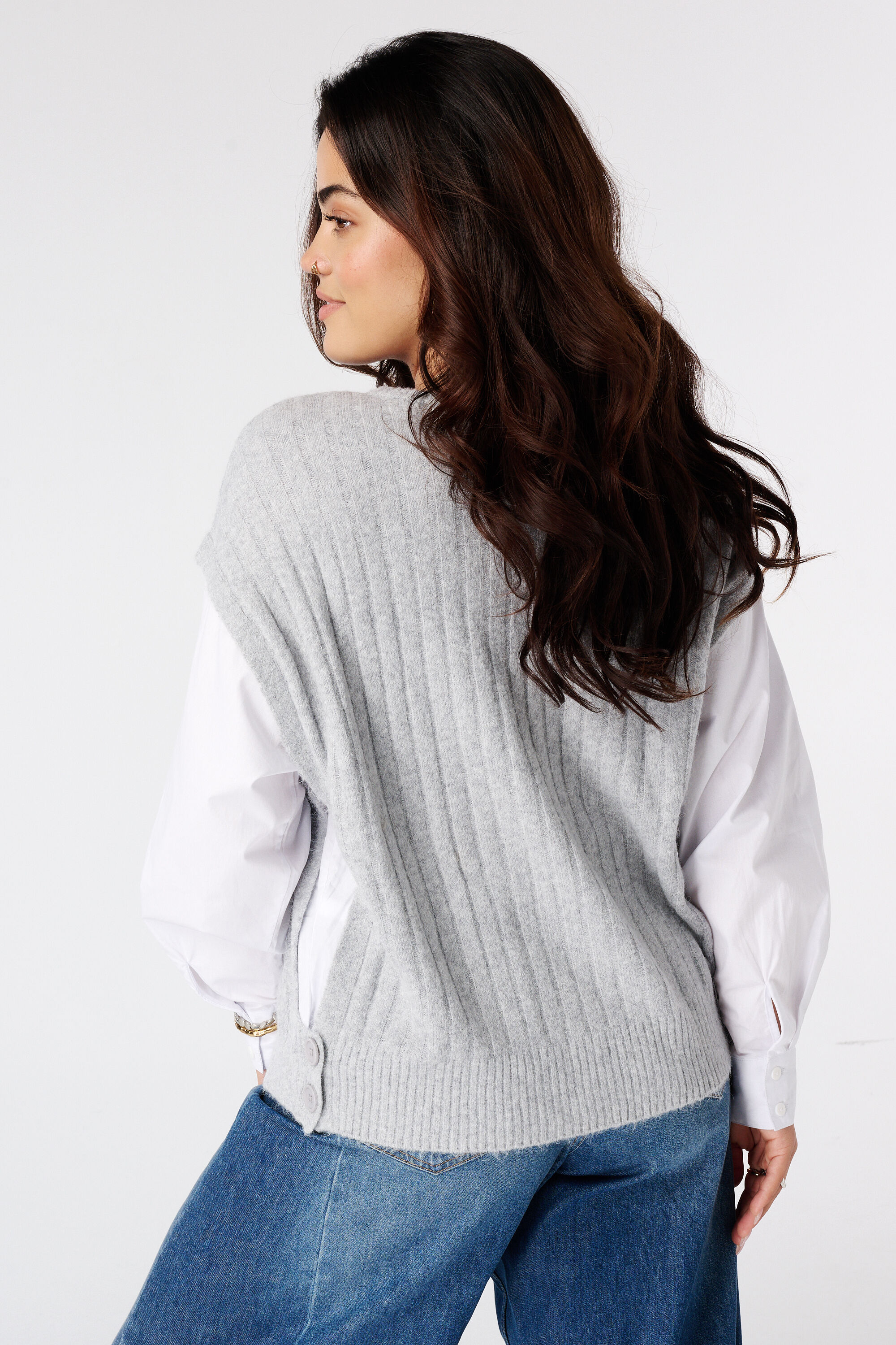 Pullover mit kontrastierenden Blusen&auml;rmeln image number 3