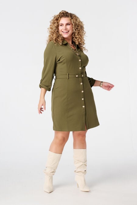 Kleid mit Zierknöpfen Kleid mit Zierknöpfen