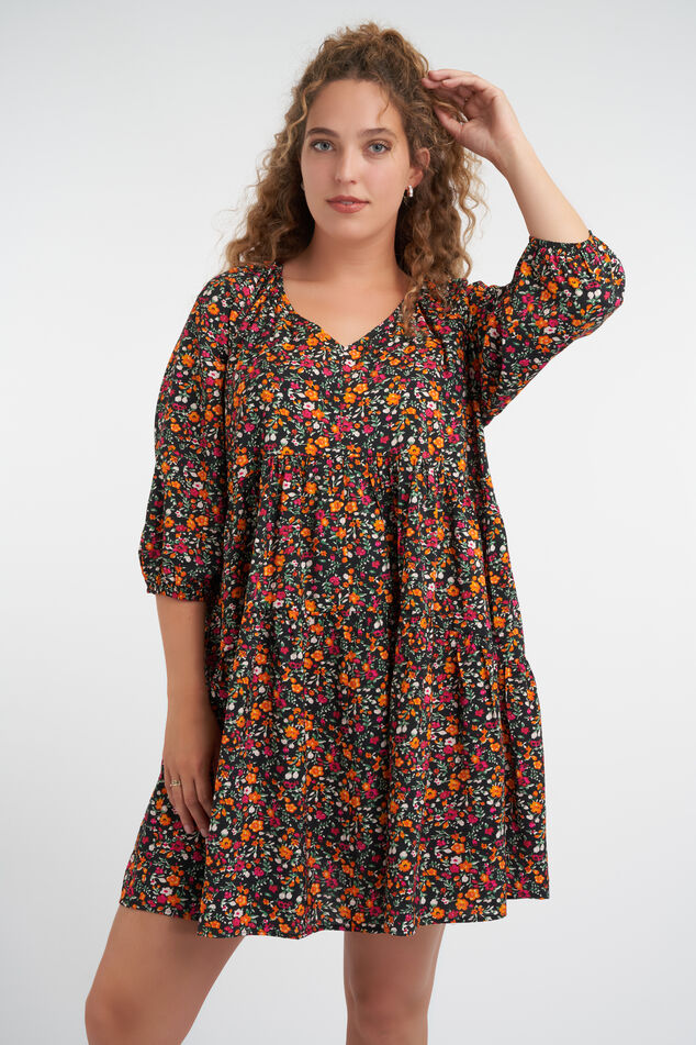 A-Figur-Kleid mit Print  image number 0