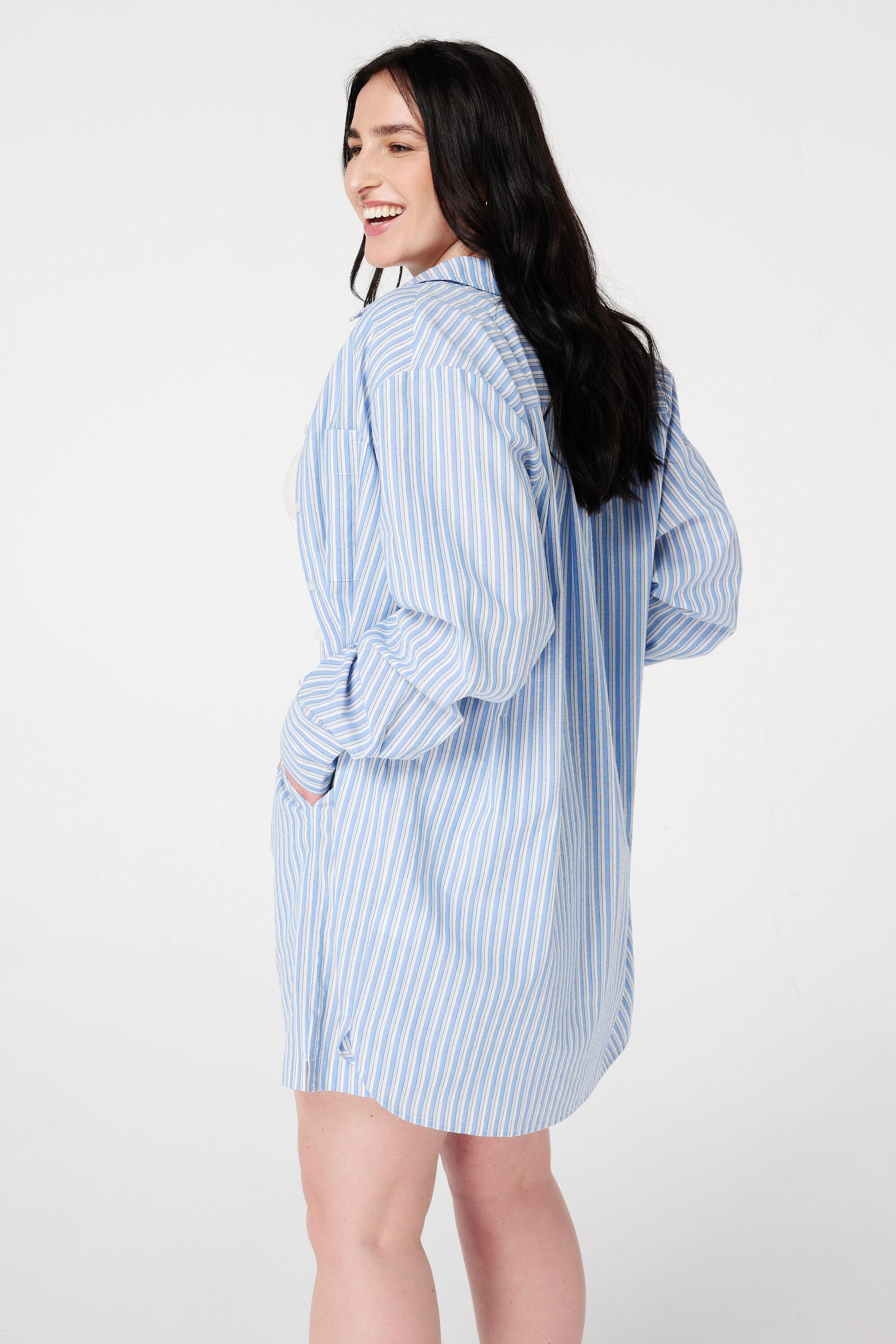 Gestreifte Baumwollbluse image number 3