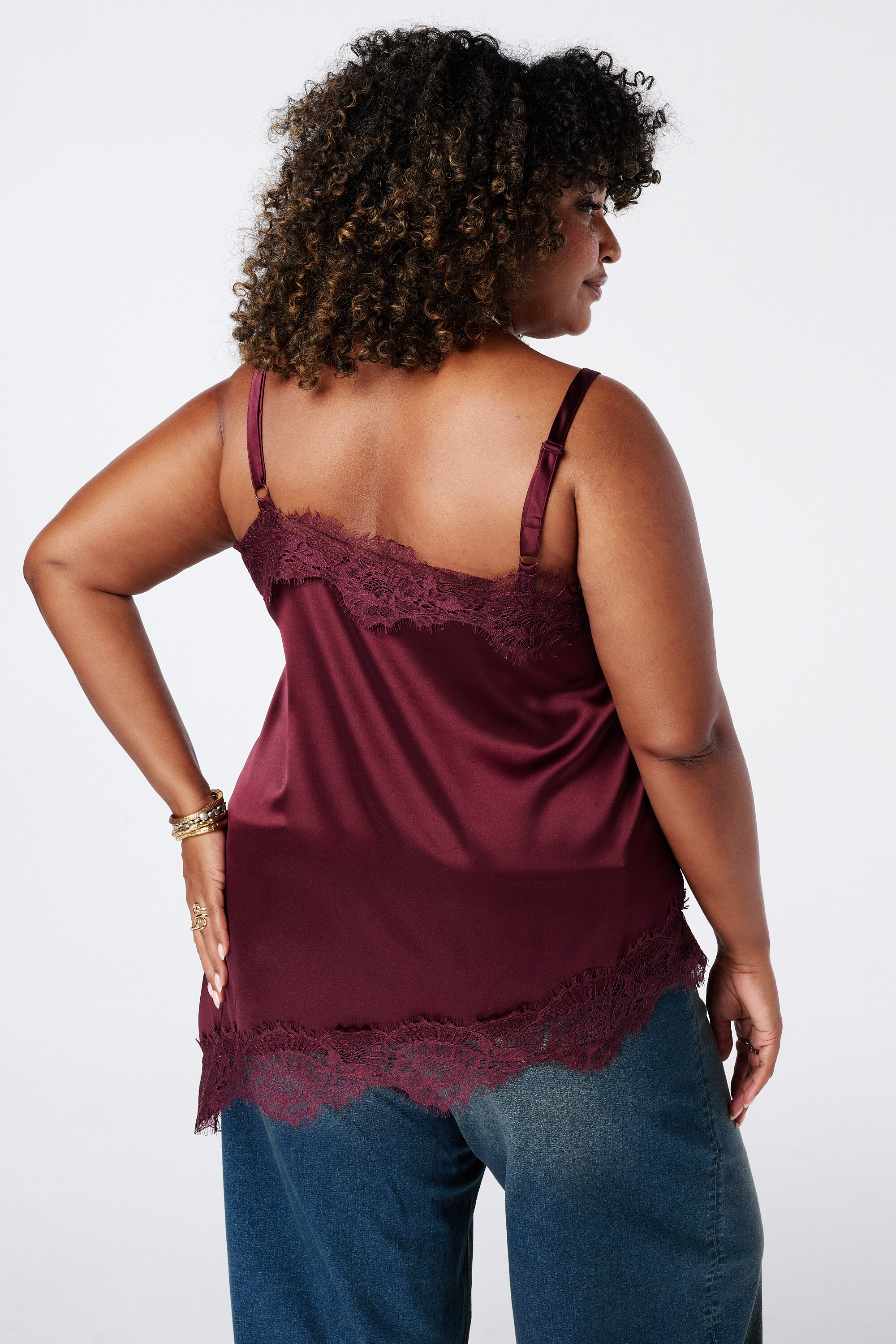 Asymmetrische Bluse mit Spitze image number 3