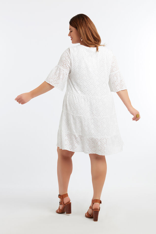 Tunika-Kleid mit Lochstickerei image number 4