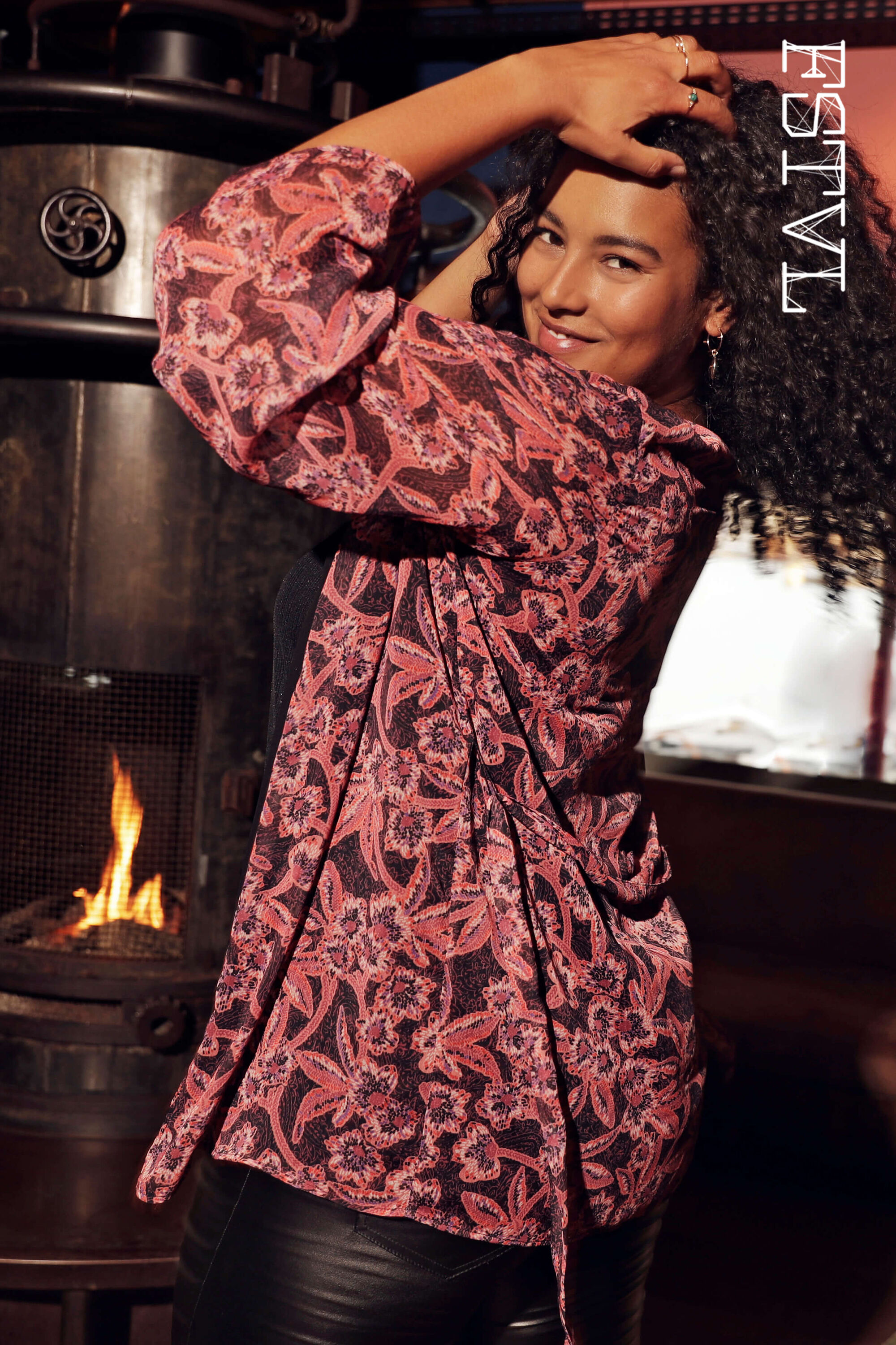 Kimono mit Print  image number 0