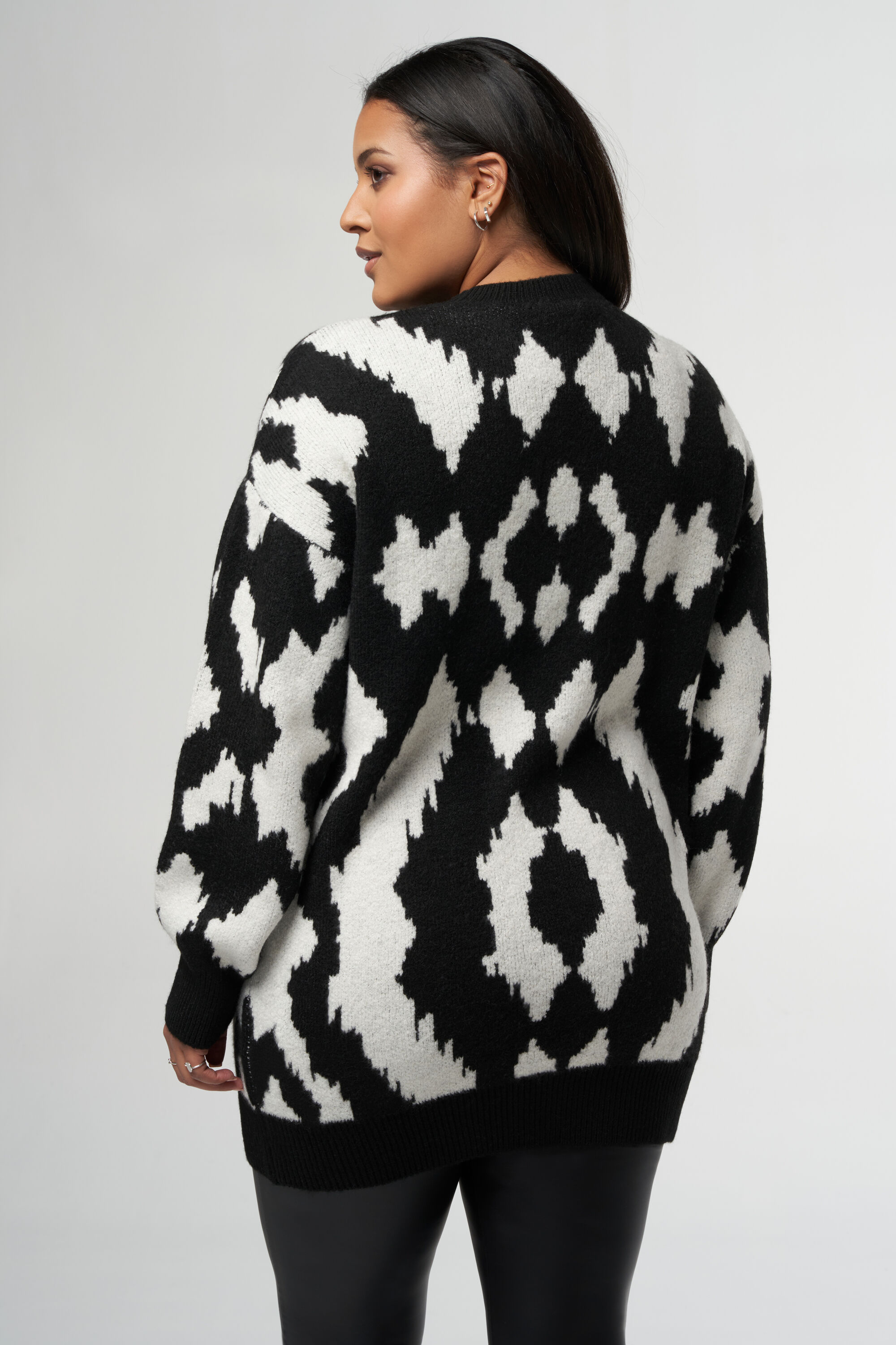 Strickpulli mit zweifarbigem Print image number 3