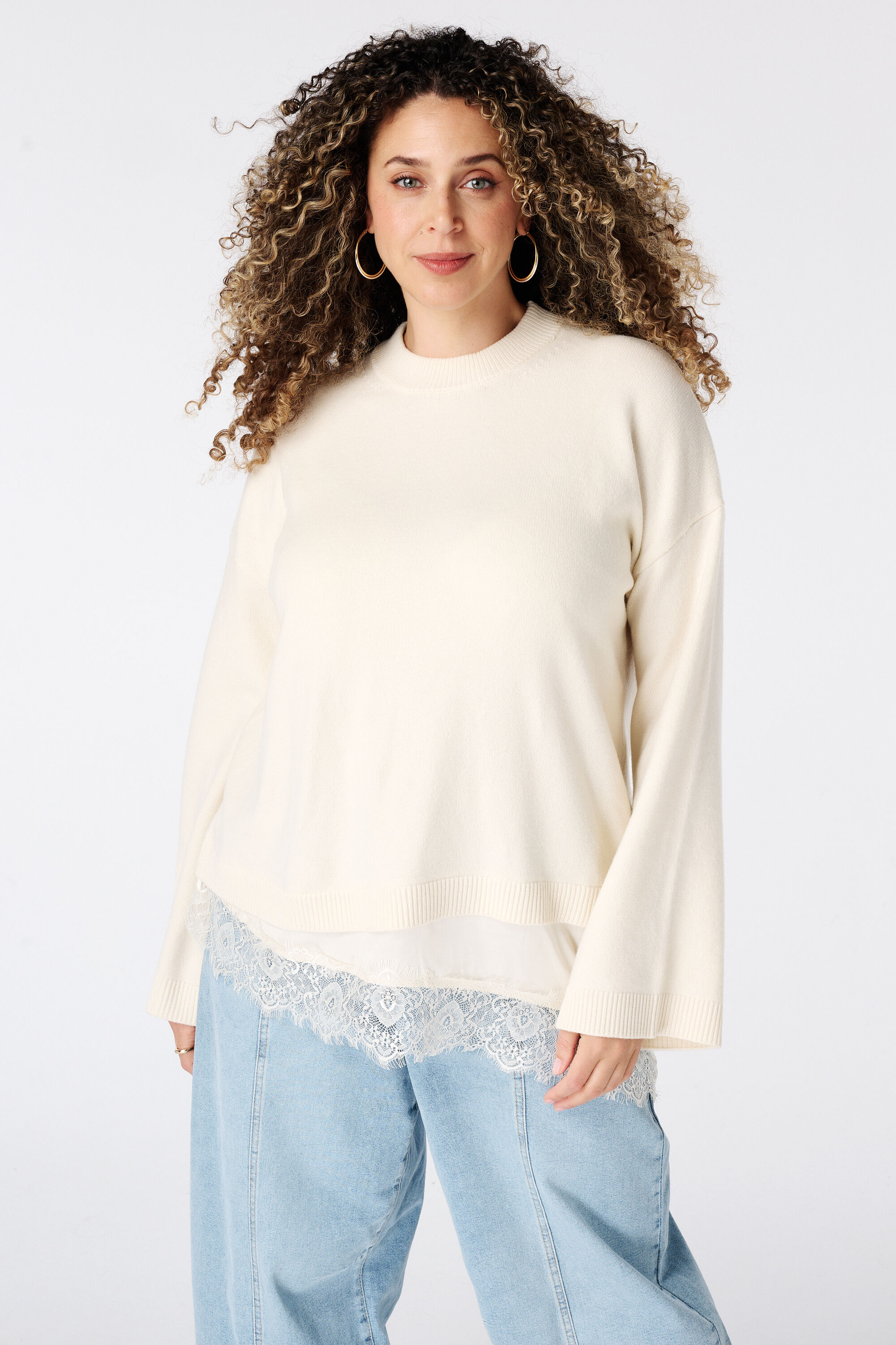 Pullover mit Spitze image number 0