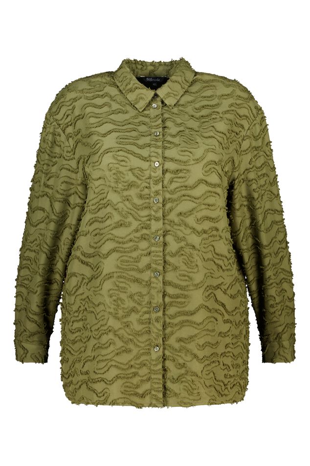 Strukturgewebte Oversize-Bluse image number 1