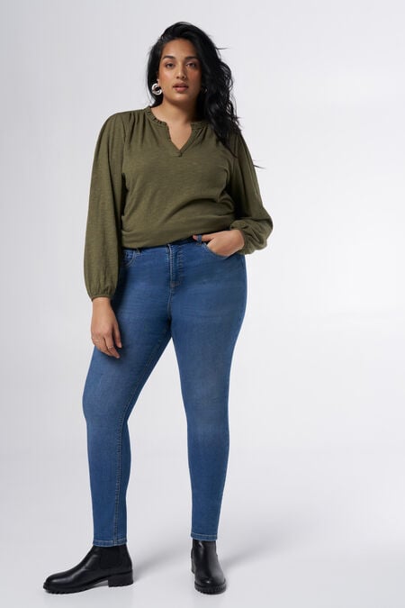 Skinny-Jeans mit hoher Taille CHERRY Skinny-Jeans mit hoher Taille CHERRY