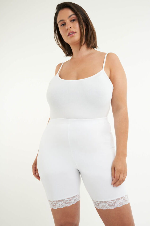 Kurze Leggings mit Spitze image number 0