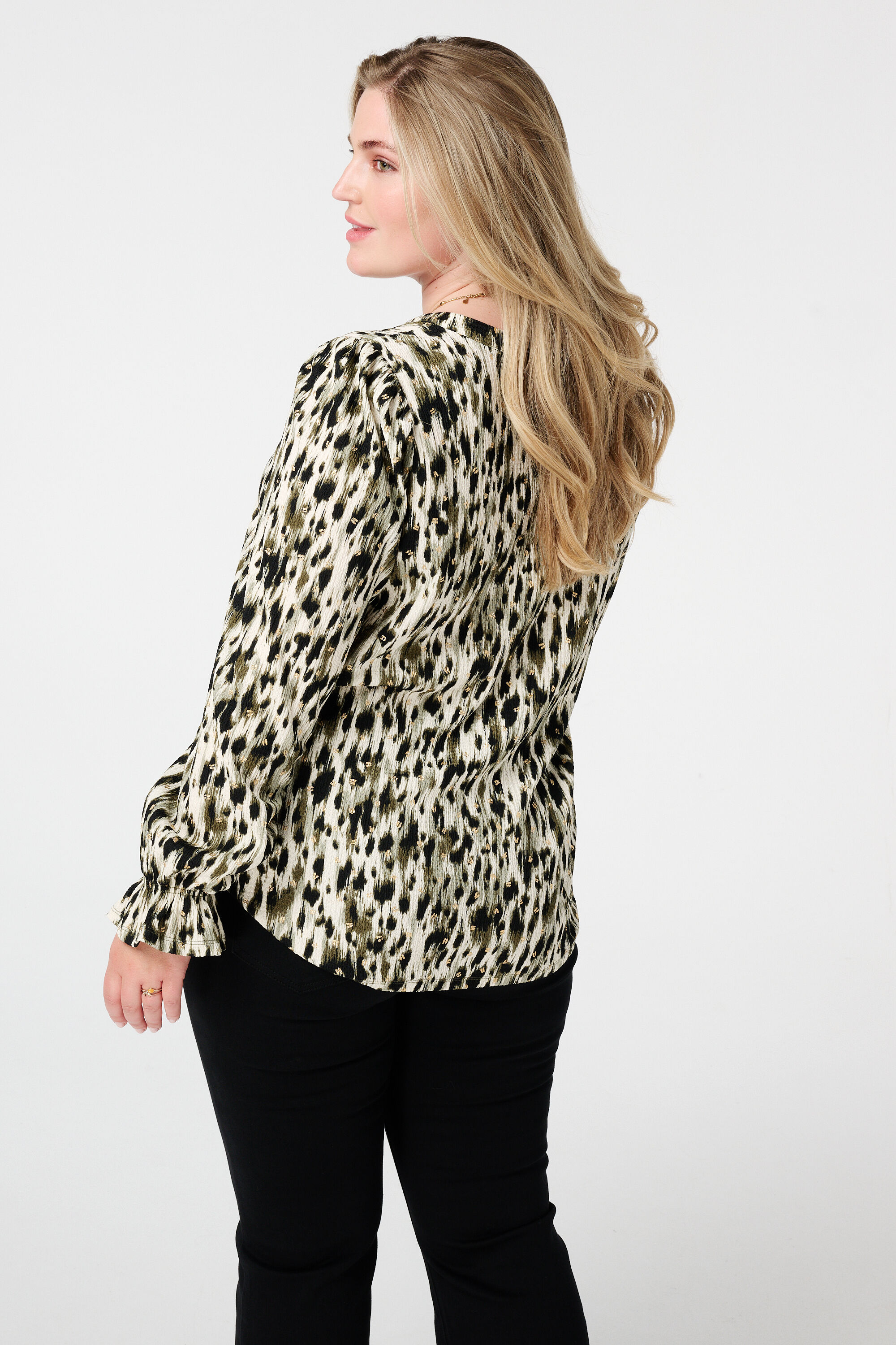 Bedrucktes und strukturiertes Top image number 3