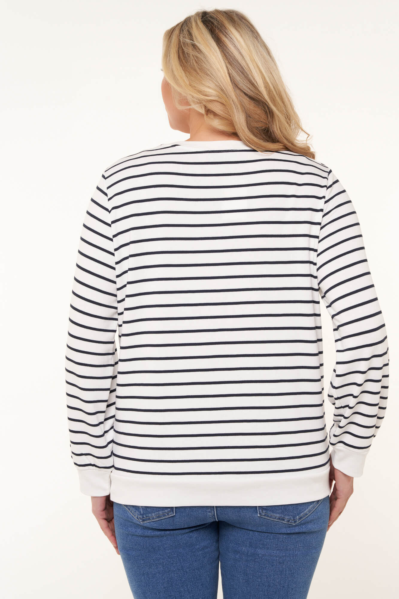 Gestreifter Pullover mit Artwork image number 4