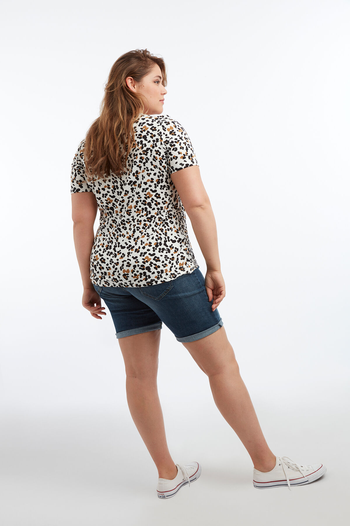 T-Shirt mit V-Ausschnitt und Print image number 3