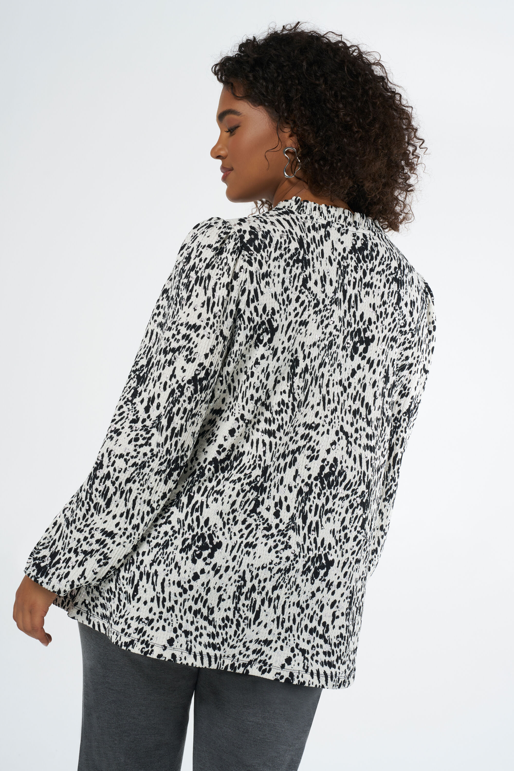 Bluse mit Animal-Print image number 3