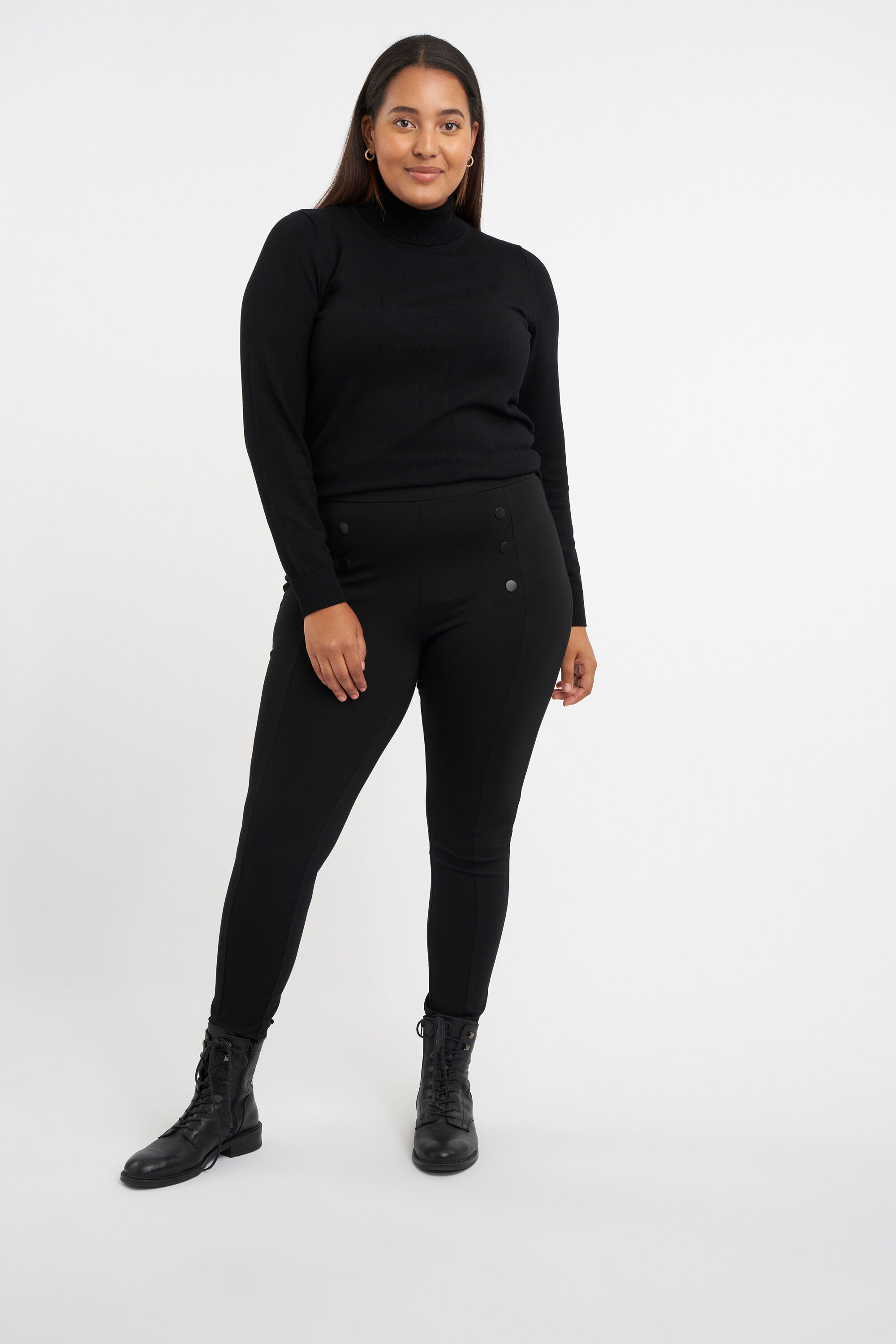 Treggings mit Knopf-Detail image number 4