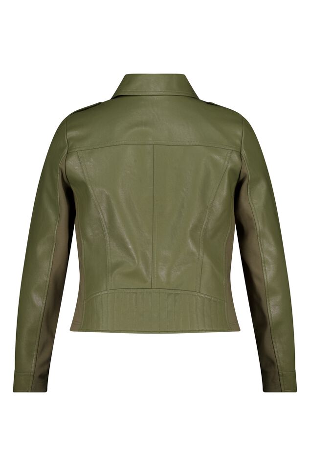 Lederlook-Jacke Jacke mit silbernen Verzierungen  image number 2