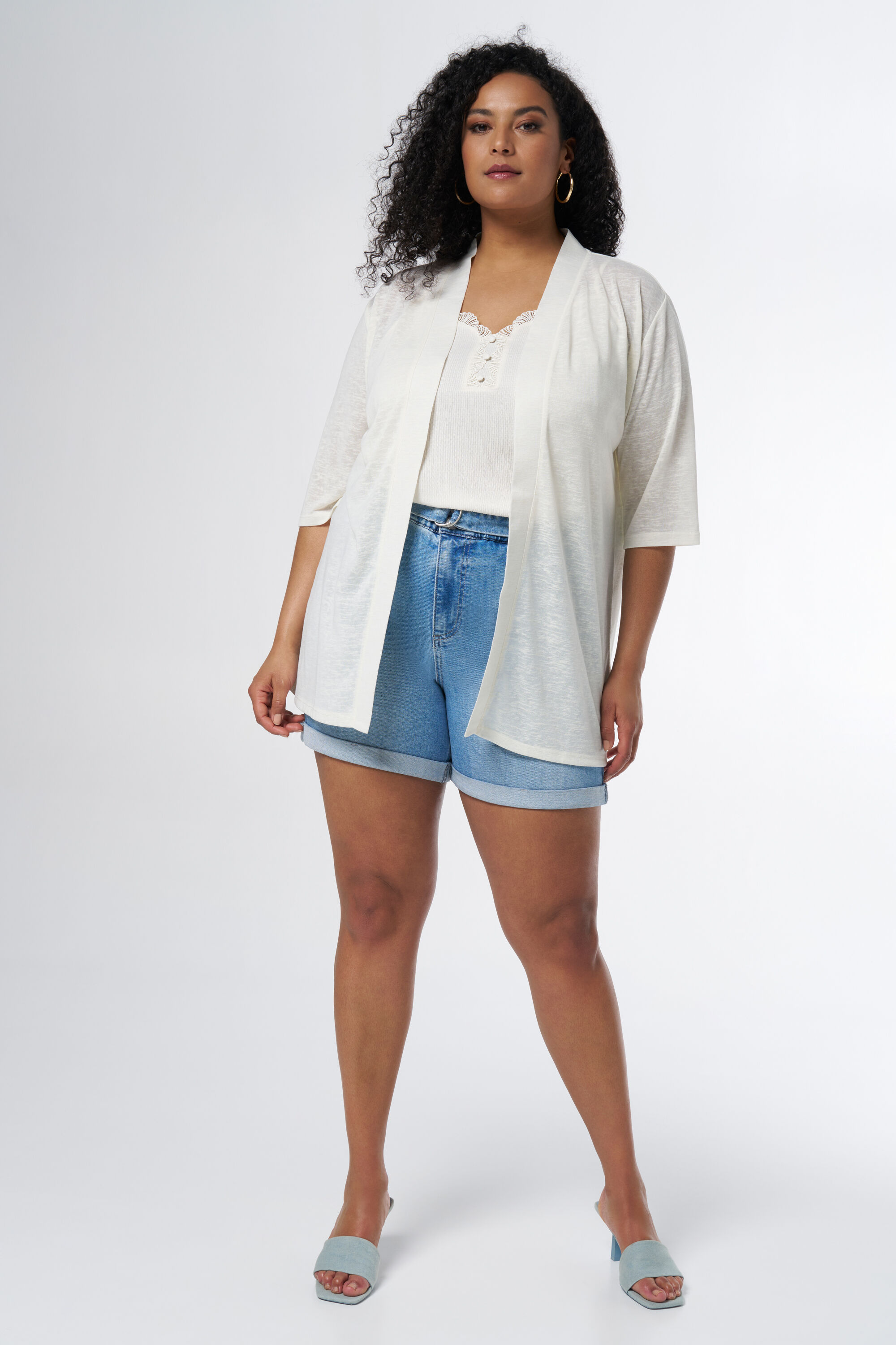 Strickjacke mit Dreiviertel-&Auml;rmeln image number 5