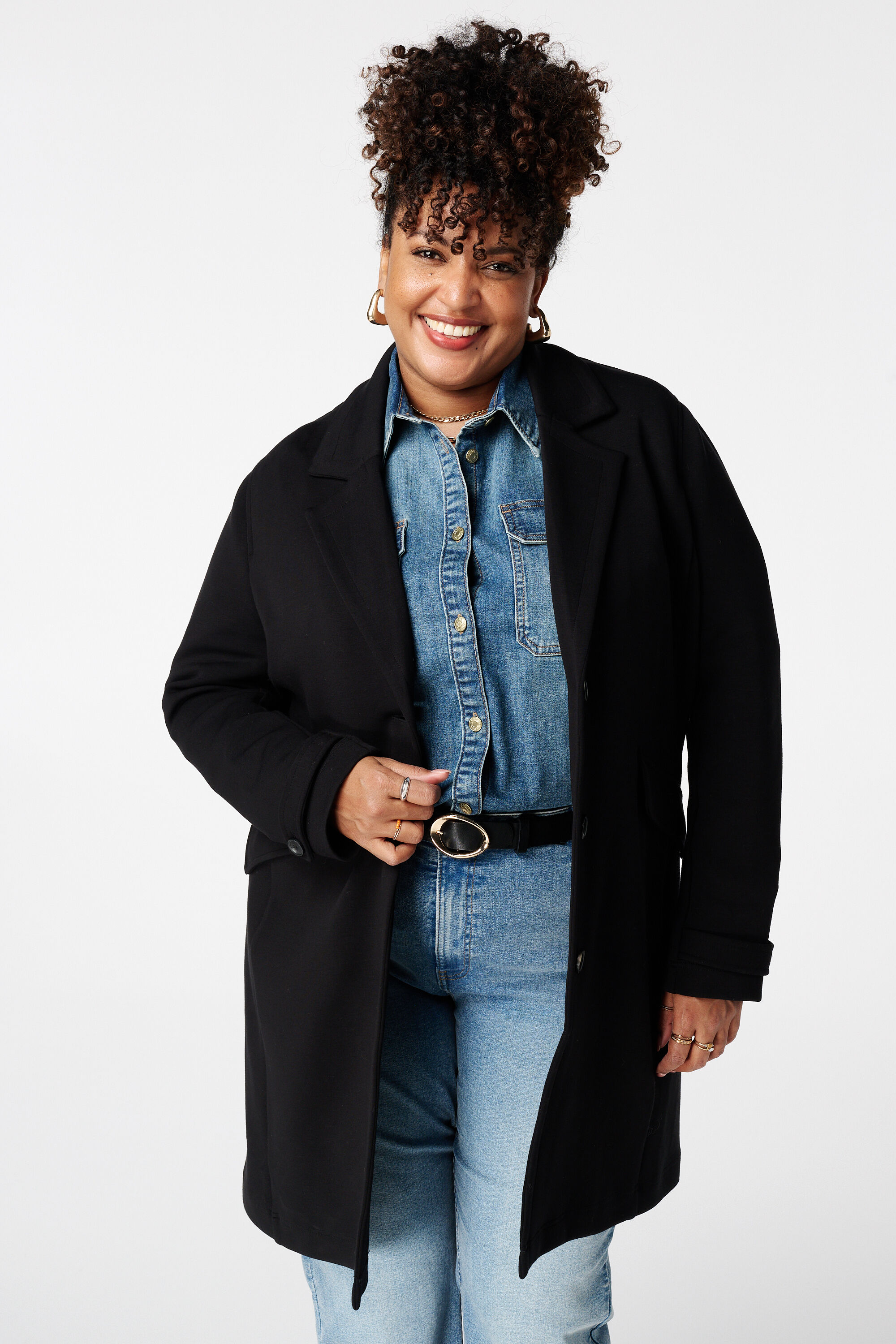 Mantel mit Knopfverschluss