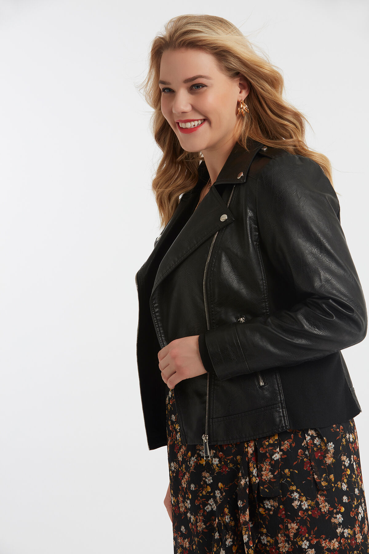 Biker-Jacke aus Kunstleder image number 3