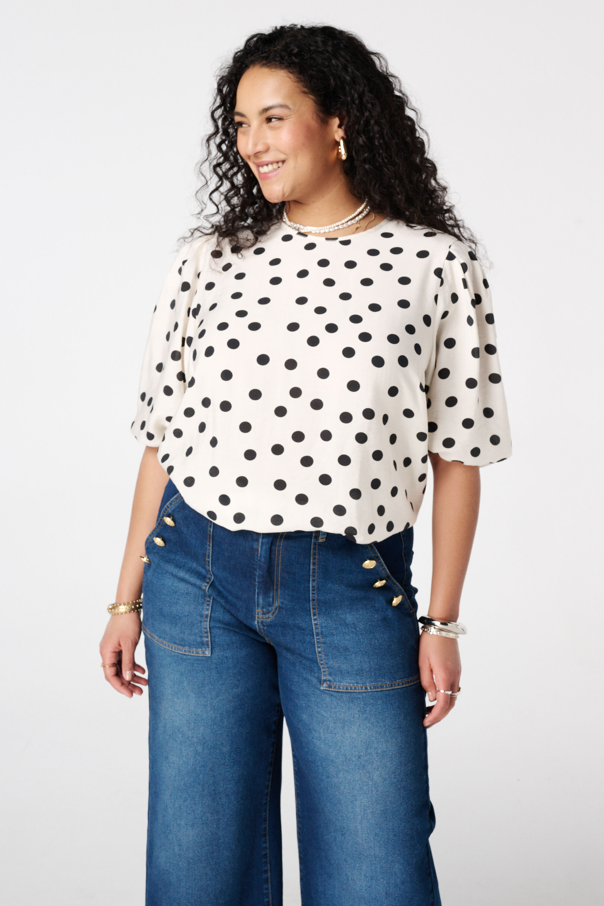 Bluse mit Polka Dot Muster