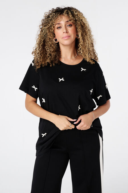 T-Shirt mit Schleifendetail T-Shirt mit Schleifendetail