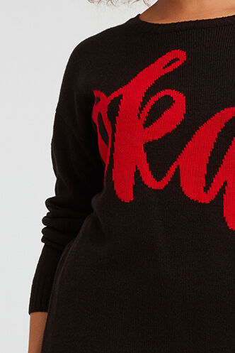 Strick-Tunika mit Aufdruck image number 6