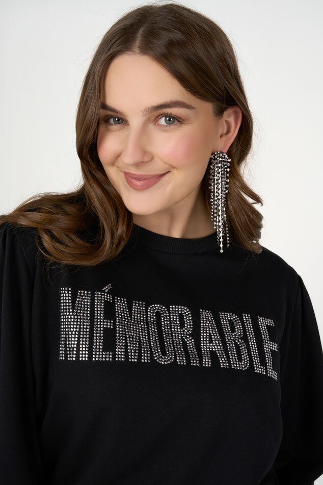 Weit geschnittenes Sweatshirt mit „Memorable“ Print image number 0