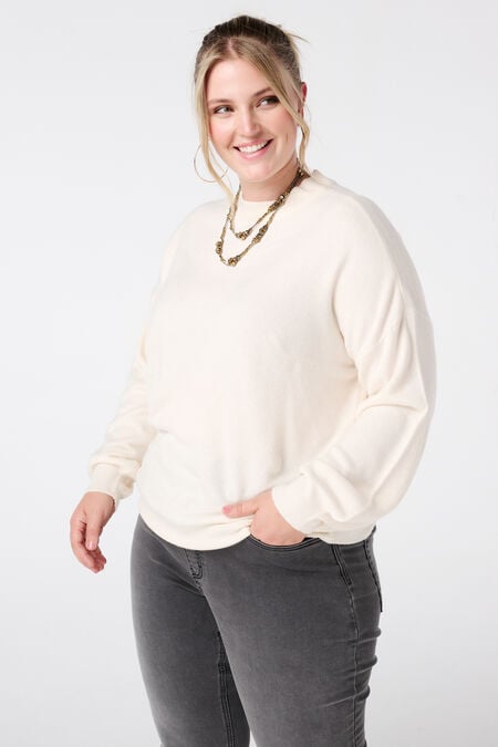 Feinstrickpullover mit Ballonärmeln Feinstrickpullover mit Ballonärmeln