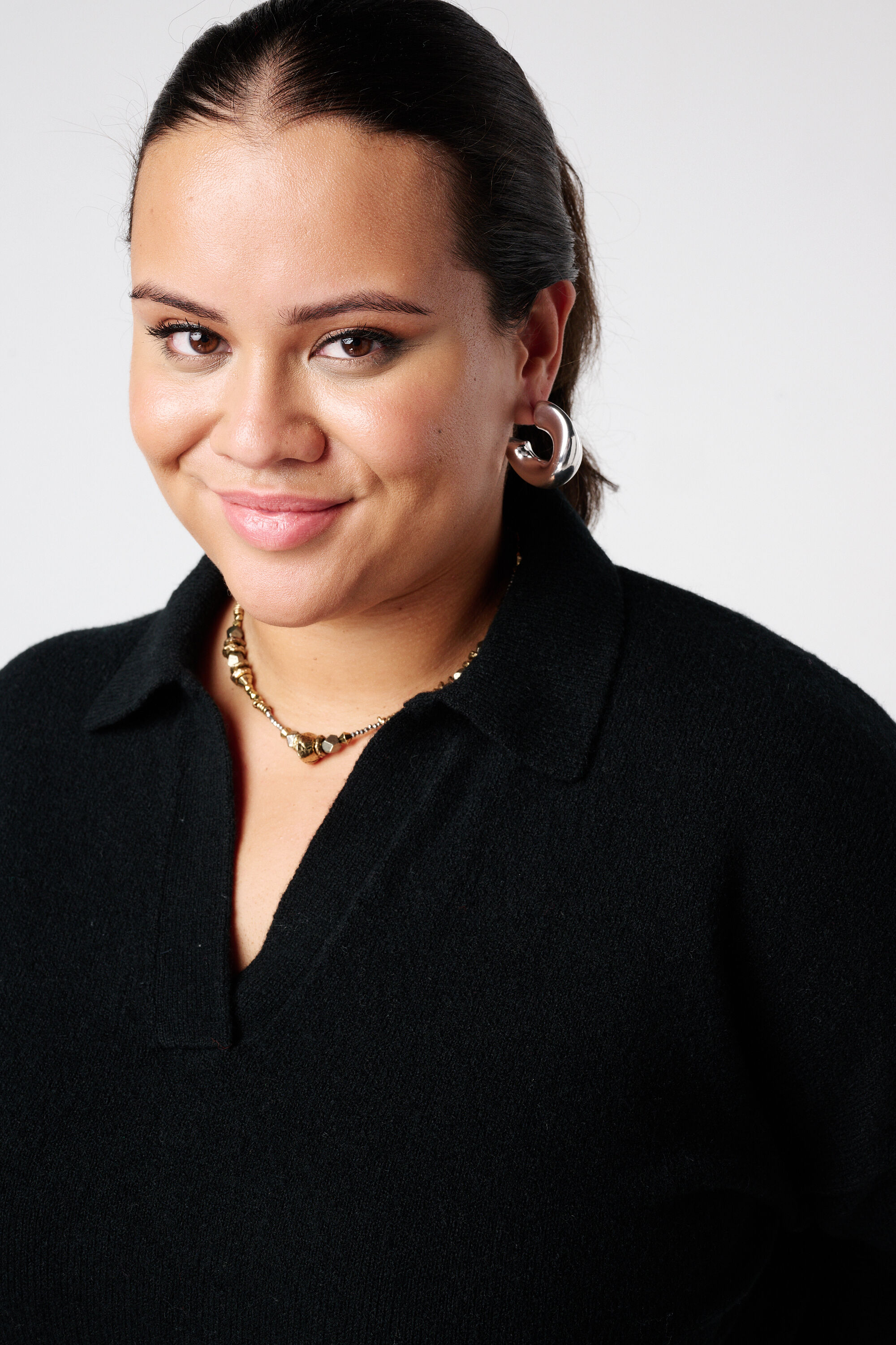 Gestricktes Polokleid mit G&uuml;rtel image number 4