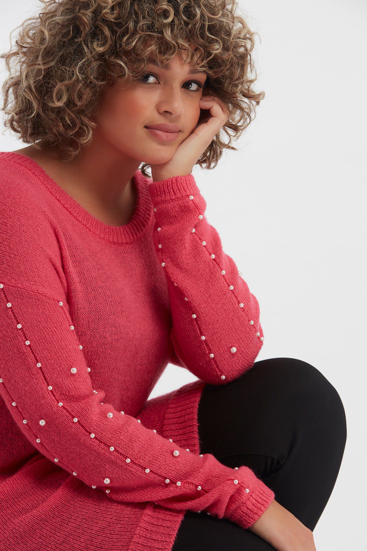 Pullover mit Schleifen-Detail  image number 3