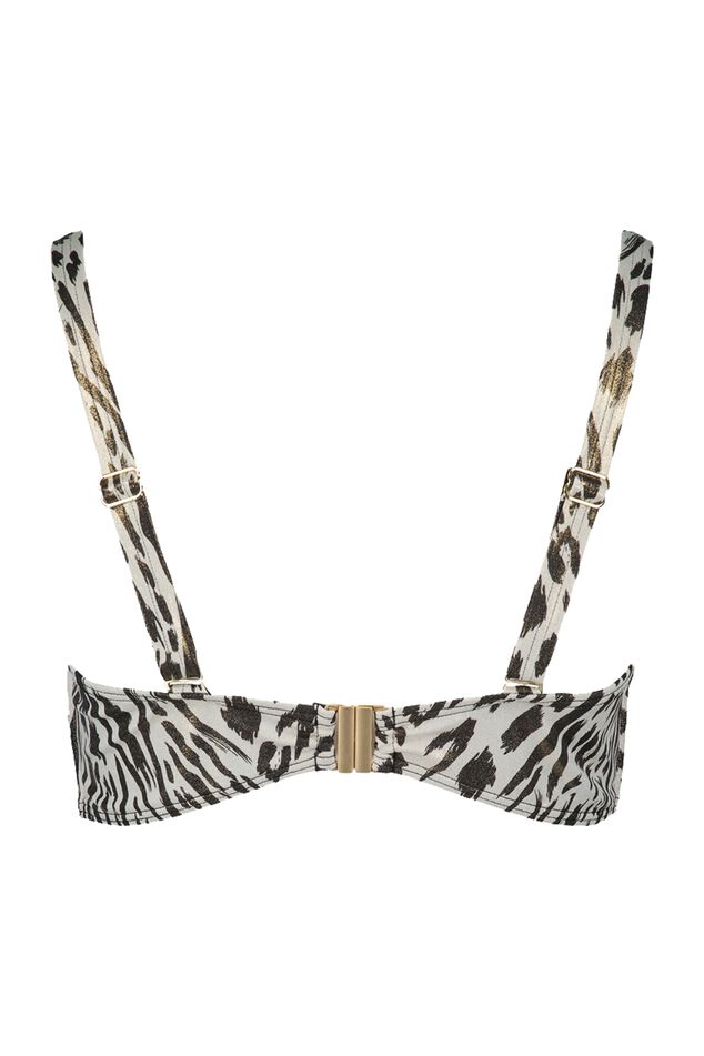 Bandeau-Top mit Animal-Print - Gold rush image number 1