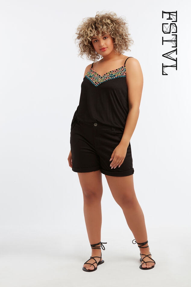 Top mit Stickerei image number 0