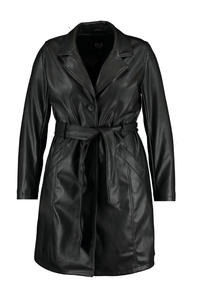 Kunstlederjacke mit Gürtel image number 1